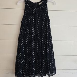 LOFT Kids Sleeveless Dress - Navy and White